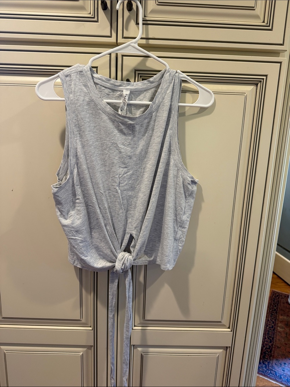 lululemon athletica Light Gray Knot-Front Tank